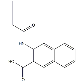 3-(3,3-dimethylbutanamido)naphthalene-2-carboxylic acid Struktur