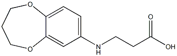 3-(3,4-dihydro-2H-1,5-benzodioxepin-7-ylamino)propanoic acid Struktur