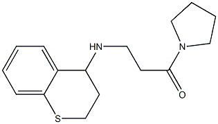 3-(3,4-dihydro-2H-1-benzothiopyran-4-ylamino)-1-(pyrrolidin-1-yl)propan-1-one Struktur