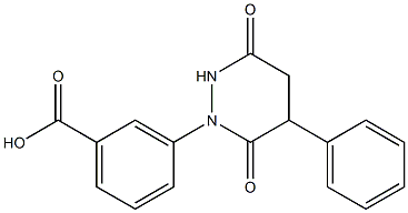 3-(3,6-dioxo-5-phenyltetrahydropyridazin-1(2H)-yl)benzoic acid Struktur