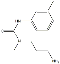 3-(3-aminopropyl)-3-methyl-1-(3-methylphenyl)urea Struktur