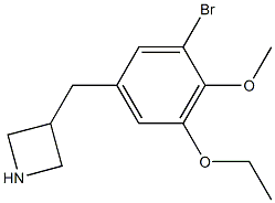 3-(3-bromo-5-ethoxy-4-methoxybenzyl)azetidine Struktur