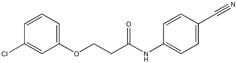 3-(3-chlorophenoxy)-N-(4-cyanophenyl)propanamide Struktur