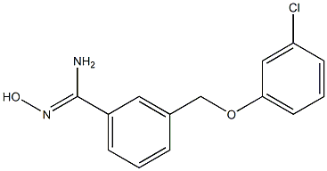 3-(3-chlorophenoxymethyl)-N'-hydroxybenzene-1-carboximidamide Struktur