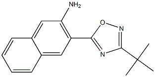 3-(3-tert-butyl-1,2,4-oxadiazol-5-yl)naphthalen-2-amine Struktur