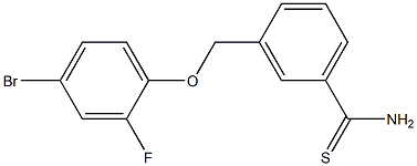 3-(4-bromo-2-fluorophenoxymethyl)benzene-1-carbothioamide Struktur