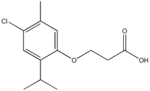 3-(4-chloro-2-isopropyl-5-methylphenoxy)propanoic acid Struktur