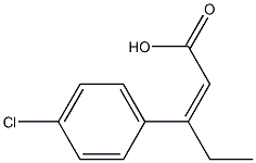 3-(4-chlorophenyl)pent-2-enoic acid Struktur