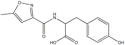 3-(4-hydroxyphenyl)-2-[(5-methyl-1,2-oxazol-3-yl)formamido]propanoic acid Struktur