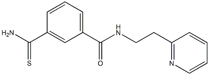 3-(aminocarbonothioyl)-N-(2-pyridin-2-ylethyl)benzamide Struktur