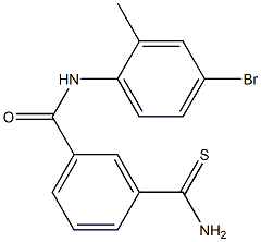 3-(aminocarbonothioyl)-N-(4-bromo-2-methylphenyl)benzamide Struktur