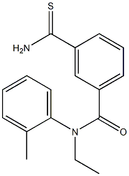 3-(aminocarbonothioyl)-N-ethyl-N-(2-methylphenyl)benzamide Struktur