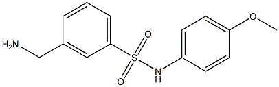 3-(aminomethyl)-N-(4-methoxyphenyl)benzenesulfonamide Struktur