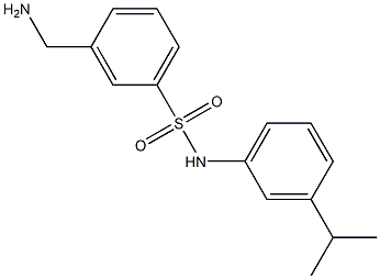 3-(aminomethyl)-N-[3-(propan-2-yl)phenyl]benzene-1-sulfonamide Struktur