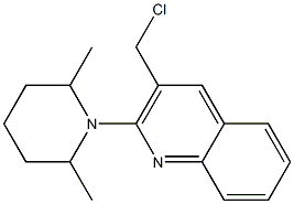 3-(chloromethyl)-2-(2,6-dimethylpiperidin-1-yl)quinoline Struktur