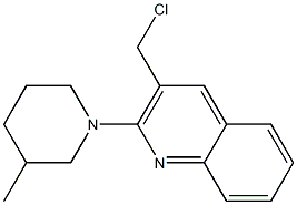 3-(chloromethyl)-2-(3-methylpiperidin-1-yl)quinoline Struktur