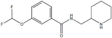 3-(difluoromethoxy)-N-(piperidin-2-ylmethyl)benzamide Struktur