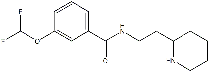 3-(difluoromethoxy)-N-[2-(piperidin-2-yl)ethyl]benzamide Struktur