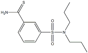 3-(dipropylsulfamoyl)benzene-1-carbothioamide Struktur