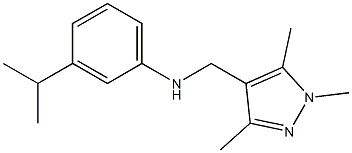 3-(propan-2-yl)-N-[(1,3,5-trimethyl-1H-pyrazol-4-yl)methyl]aniline Struktur