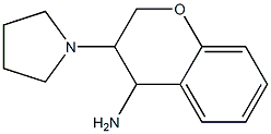 3-(pyrrolidin-1-yl)-3,4-dihydro-2H-1-benzopyran-4-amine Struktur