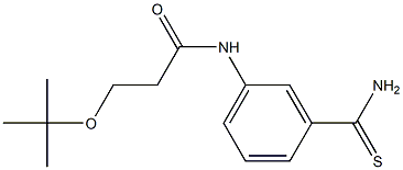 3-(tert-butoxy)-N-(3-carbamothioylphenyl)propanamide Struktur