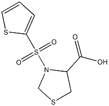 3-(thien-2-ylsulfonyl)-1,3-thiazolidine-4-carboxylic acid Struktur