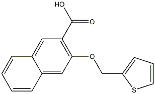 3-(thiophen-2-ylmethoxy)naphthalene-2-carboxylic acid Struktur