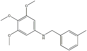 3,4,5-trimethoxy-N-[(3-methylphenyl)methyl]aniline Struktur