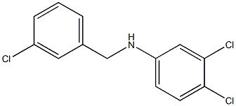 3,4-dichloro-N-[(3-chlorophenyl)methyl]aniline Struktur