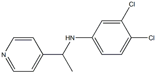 3,4-dichloro-N-[1-(pyridin-4-yl)ethyl]aniline Struktur