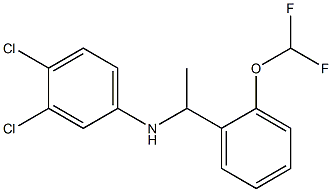 3,4-dichloro-N-{1-[2-(difluoromethoxy)phenyl]ethyl}aniline Struktur