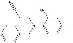 3-[(2-amino-4-fluorophenyl)(pyridin-3-ylmethyl)amino]propanenitrile Struktur