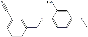 3-[(2-amino-4-methoxyphenoxy)methyl]benzonitrile Struktur