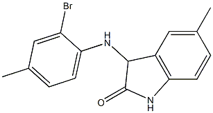 3-[(2-bromo-4-methylphenyl)amino]-5-methyl-2,3-dihydro-1H-indol-2-one Struktur