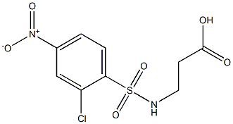 3-[(2-chloro-4-nitrobenzene)sulfonamido]propanoic acid Struktur