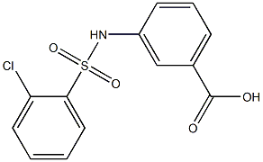 3-[(2-chlorobenzene)sulfonamido]benzoic acid Struktur