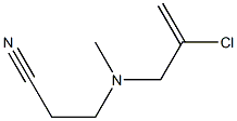 3-[(2-chloroprop-2-en-1-yl)(methyl)amino]propanenitrile Struktur