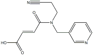 3-[(2-cyanoethyl)(pyridin-3-ylmethyl)carbamoyl]prop-2-enoic acid Struktur