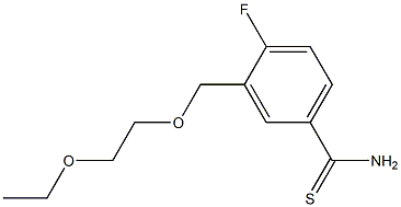 3-[(2-ethoxyethoxy)methyl]-4-fluorobenzenecarbothioamide Struktur