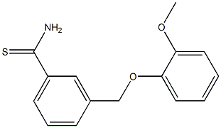 3-[(2-methoxyphenoxy)methyl]benzenecarbothioamide Struktur