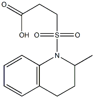 3-[(2-methyl-1,2,3,4-tetrahydroquinoline-1-)sulfonyl]propanoic acid Struktur