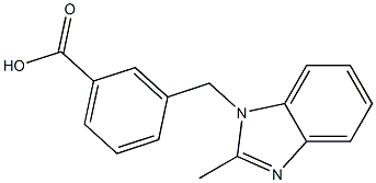 3-[(2-methyl-1H-benzimidazol-1-yl)methyl]benzoic acid Struktur