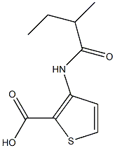 3-[(2-methylbutanoyl)amino]thiophene-2-carboxylic acid Struktur