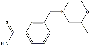 3-[(2-methylmorpholin-4-yl)methyl]benzenecarbothioamide Struktur