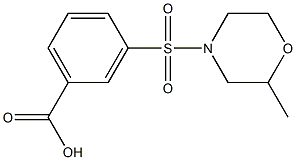 3-[(2-methylmorpholin-4-yl)sulfonyl]benzoic acid Struktur