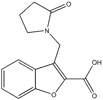 3-[(2-oxopyrrolidin-1-yl)methyl]-1-benzofuran-2-carboxylic acid Struktur