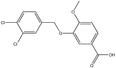 3-[(3,4-dichlorophenyl)methoxy]-4-methoxybenzoic acid Struktur