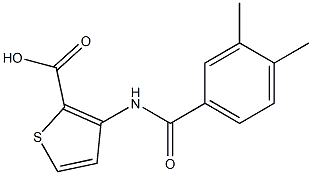 3-[(3,4-dimethylbenzene)amido]thiophene-2-carboxylic acid Struktur