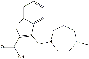 3-[(4-methyl-1,4-diazepan-1-yl)methyl]-1-benzofuran-2-carboxylic acid Struktur